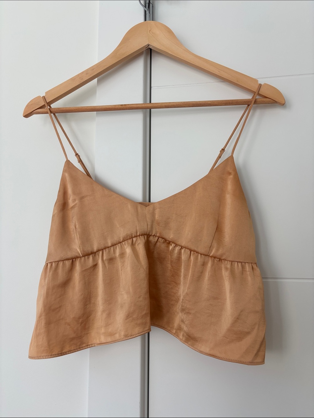 Wilfred Tan Satin Peplum Camisole